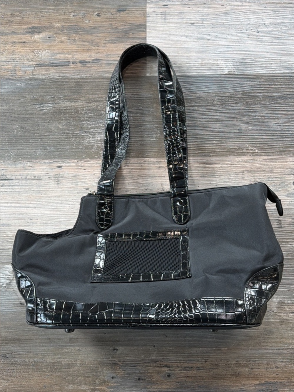 Chelsea Paws Small Dog Carrier Up to 12 lbs Black Soft Inner Zipper Top